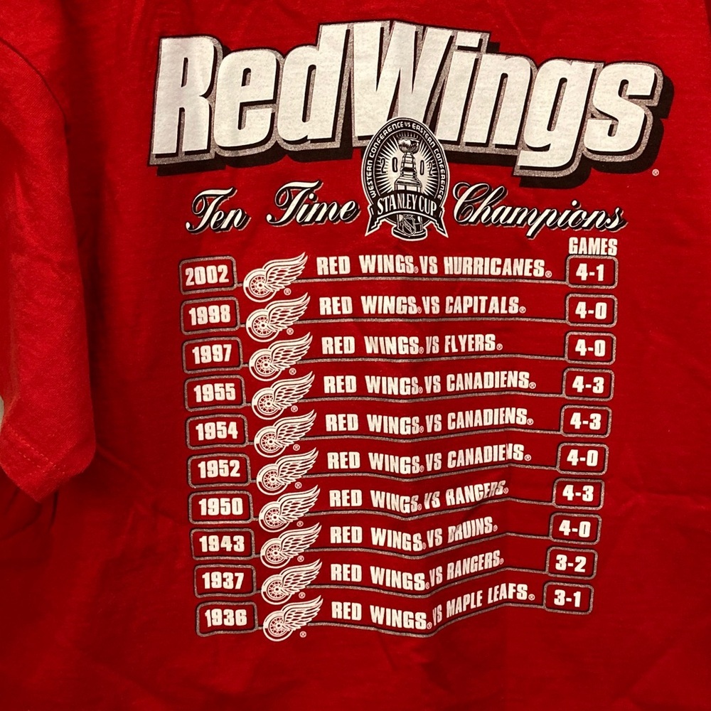 Red Wings T-shirt - Picture 6 of 7